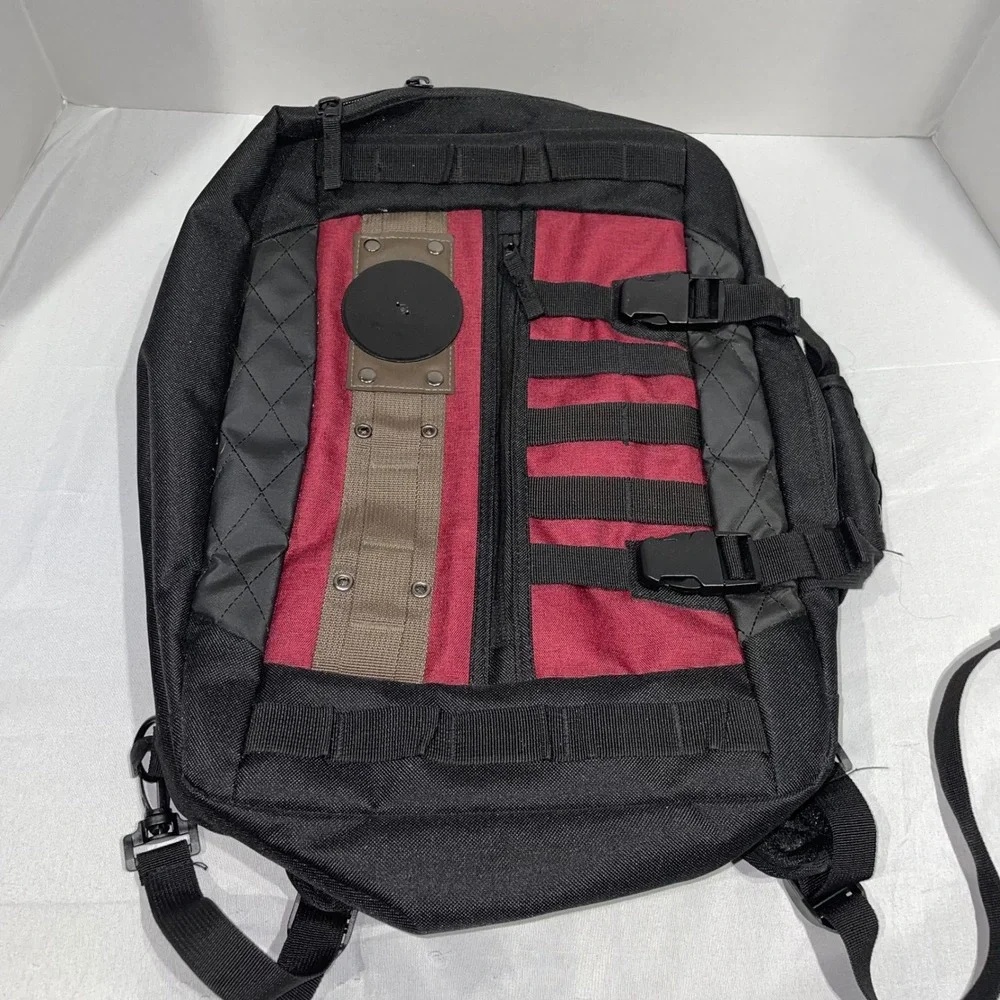 Marvel Deadpool Tactical Laptop Backpack Black Maroon Utility Bag 18in